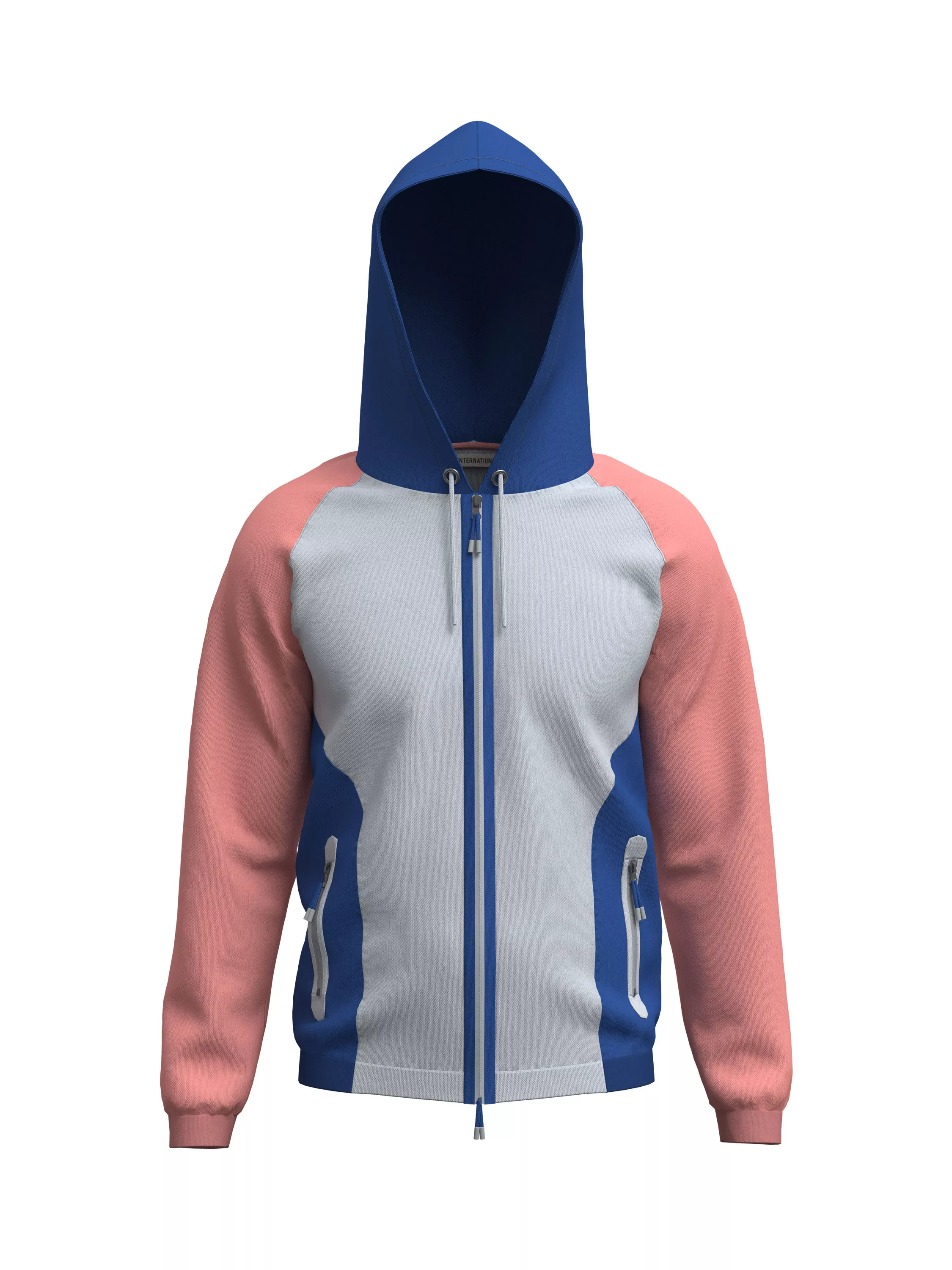 Cut & Sewn Zipped Up Hoodie (front)