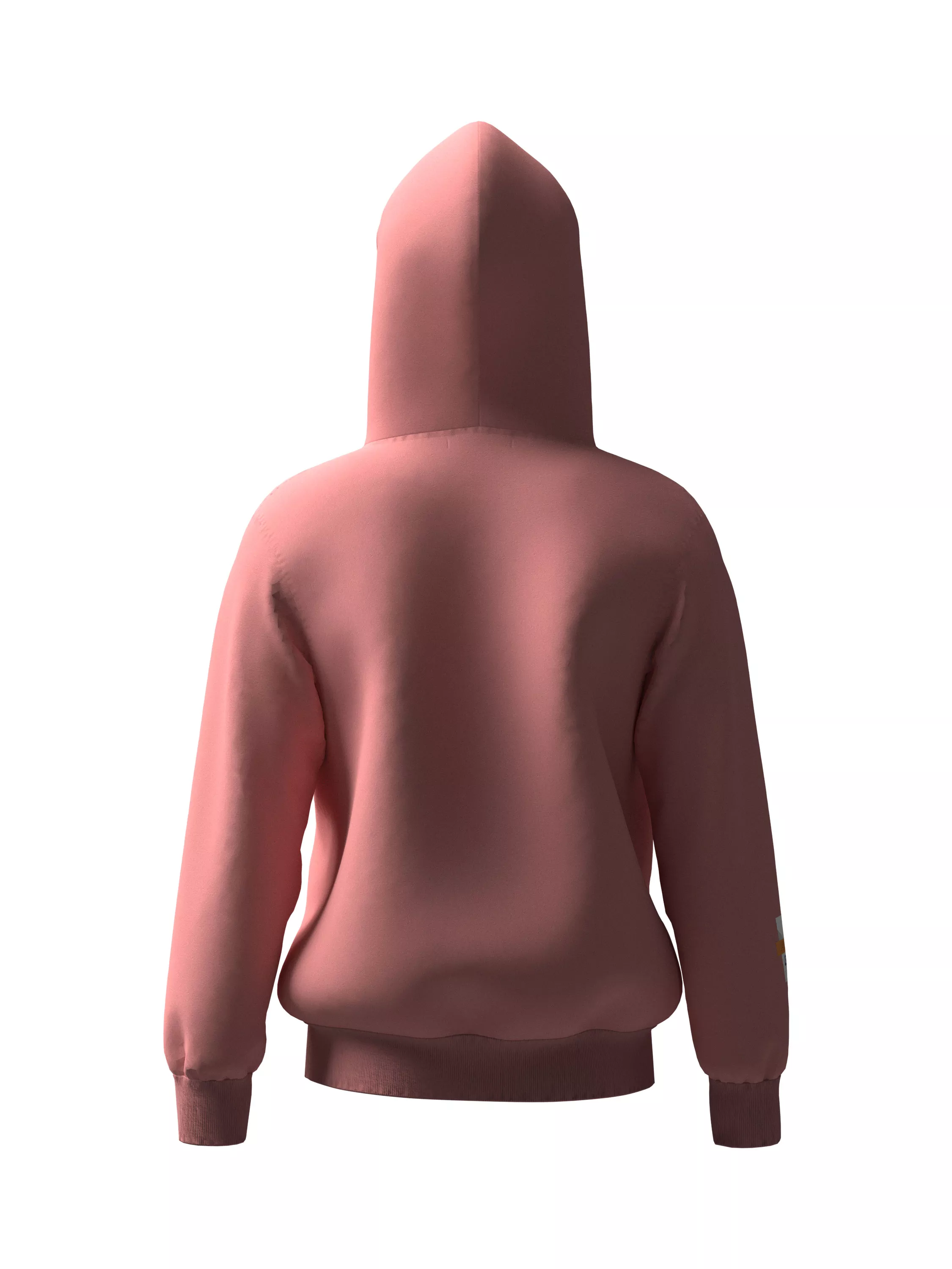 Men's Basic Long Sleeves Kangaroo Pocket Hoodie (back)