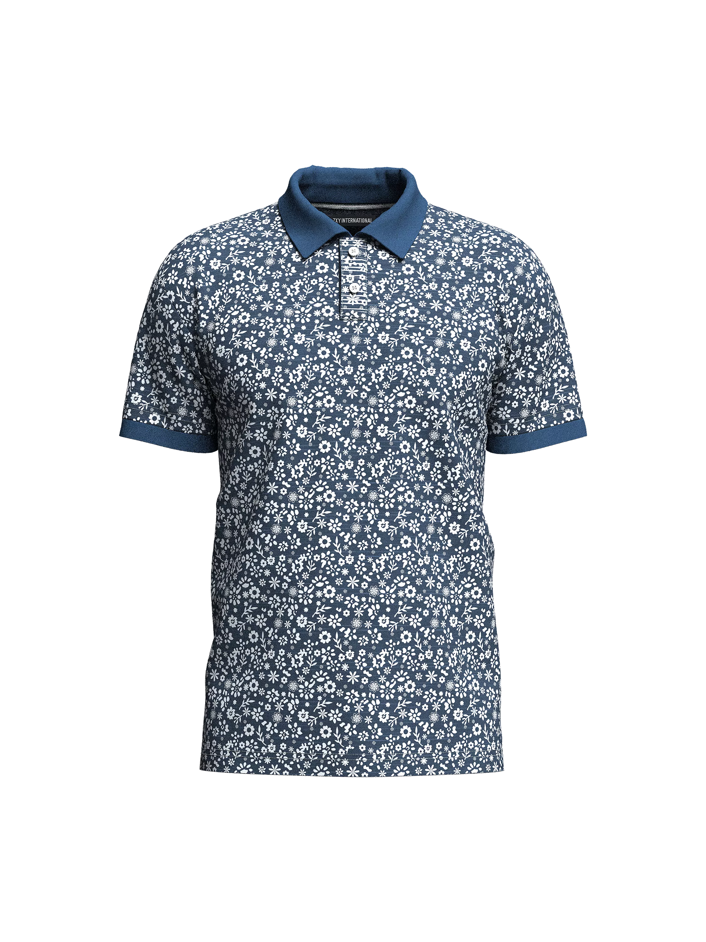 Polo T-Shirt With All Over Print (front)