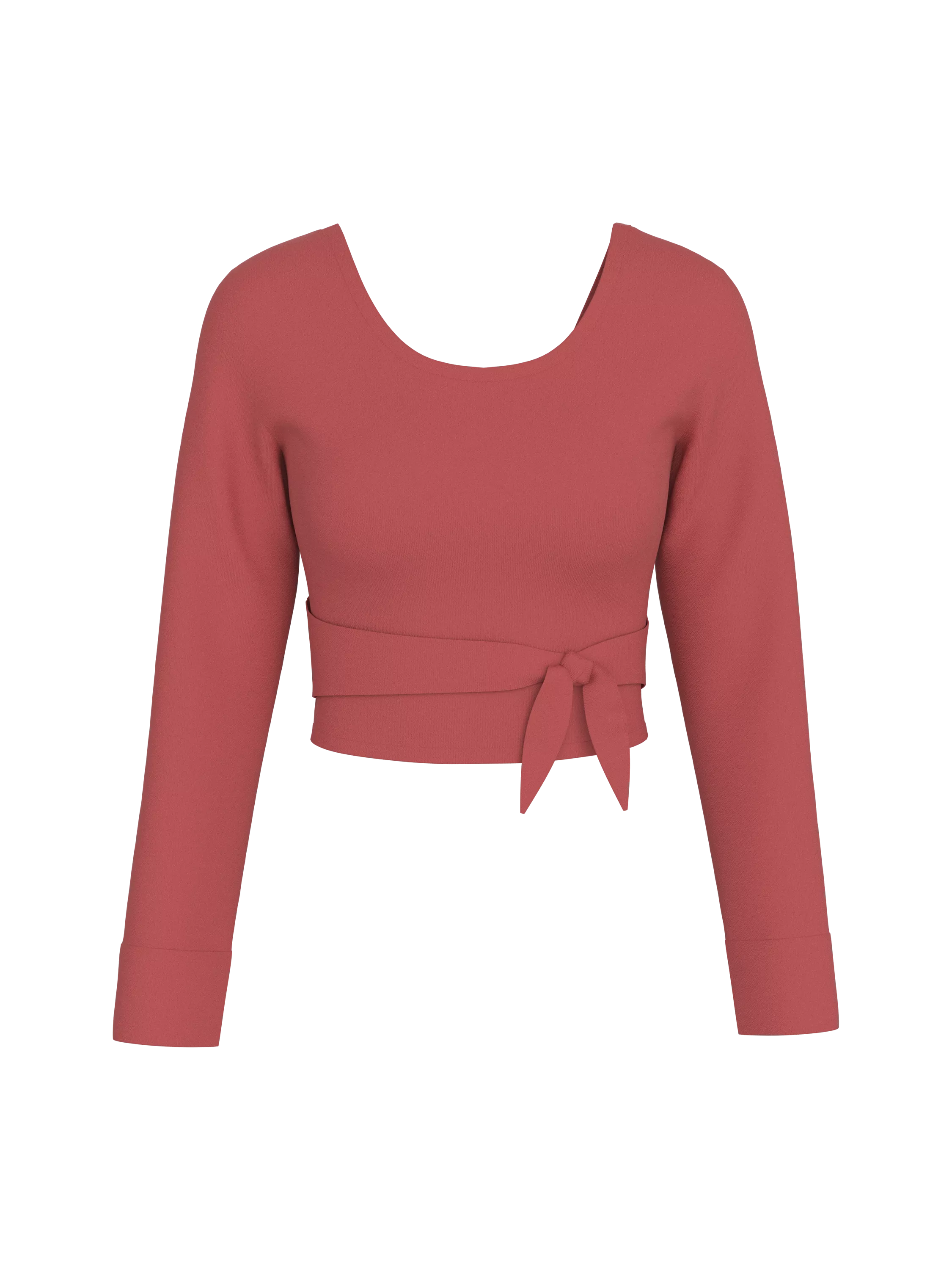 Long Sleeve Cropped Top (front)