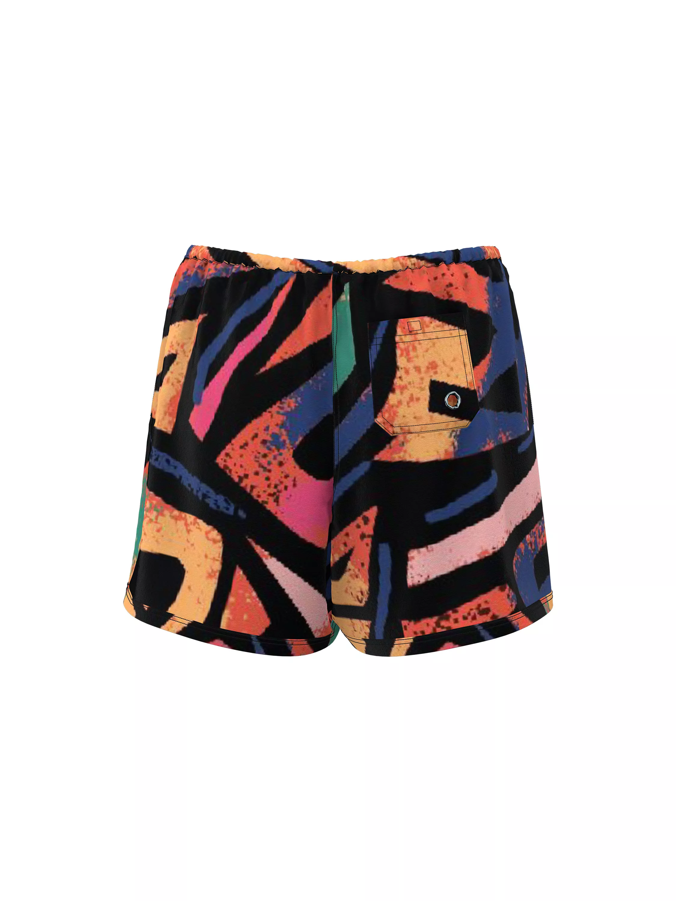 Woven Printed Shorts (back)