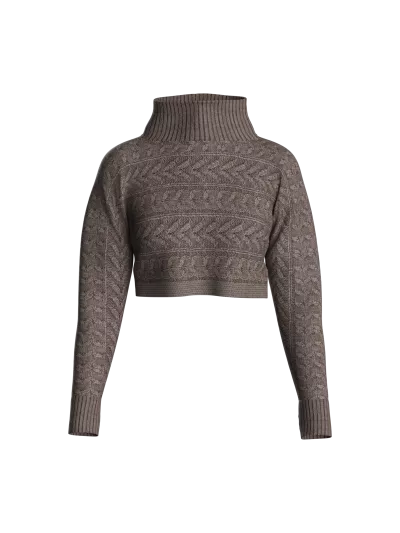 Funnel Neck Cropped Knit (front)