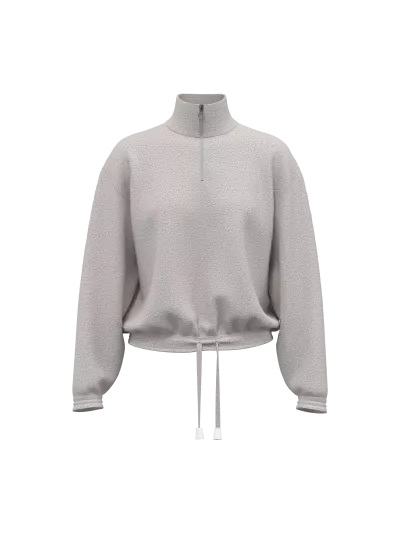 Half Zip Stand Collar Sweatshirt (front)