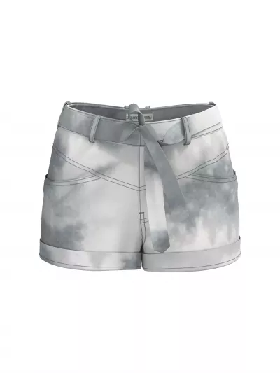 Tie Up Printed Shorts (front)