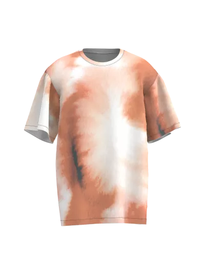 Crew Neck T-Shirt With  All Over Print (front)